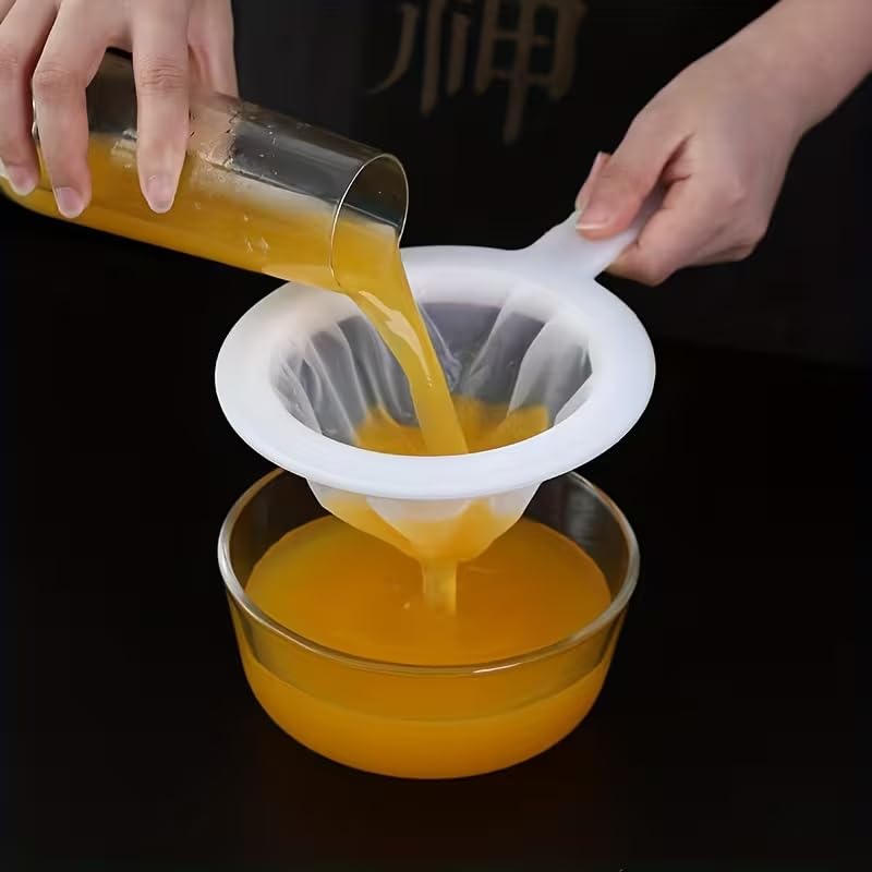 Mesh Filter 200 Mesh Polycarbonate PC Dispenser Strainer 1-Pack for Soy Milk Coffee Yogurt and Juices Easy Pour for Kitchen, 1PC