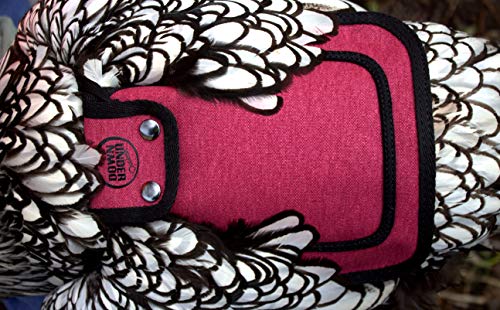DOWN UNDER OUTDOORS Medium-Large Chicken Saddle with Adjustable Straps, Chicken Apron, Poultry Saver, Pet Supplies, Including Shoulder Cover (Burgundy) - color: Burgundy