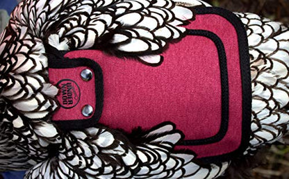 DOWN UNDER OUTDOORS Medium-Large Chicken Saddle with Adjustable Straps, Chicken Apron, Poultry Saver, Pet Supplies, Including Shoulder Cover (Burgundy) - color: Burgundy