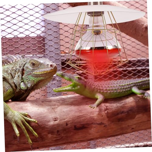 Sosoport 1pc Insulated Metal Lampshade Heat Lamp Protector Cage for Ceiling Farm Supplies