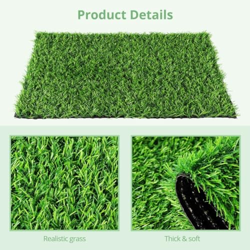 Homaisson 12Pack Chicken Nesting Pads, 12”x12” Nesting Box Pads Artificial Grass Washable Chicken Coop Bedding Laying Rug Fake Turf Mats Grass Carpet Garden Lawn for Hen Small Pets