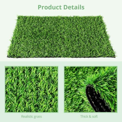 Homaisson 12Pack Chicken Nesting Pads, 12”x12” Nesting Box Pads Artificial Grass Washable Chicken Coop Bedding Laying Rug Fake Turf Mats Grass Carpet Garden Lawn for Hen Small Pets