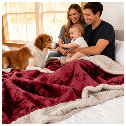 Sacred Weapon Blanket Waterproof and Stain Proof – Water Proof Blanket for Bed & Couch – Splash Throw Blanket VIP – Washable King, Queen Mattress Protector Waterproof – Dark Red 80"x80" - color: Dark Red, size: Large (80"x 80")