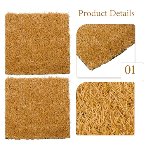 5PCS Chicken Pads for Nesting Box: Washable Nest Box Pads - 12"X12" Laying Hen Liners - Reusable Artificial Turf for Farm Coop Bedding