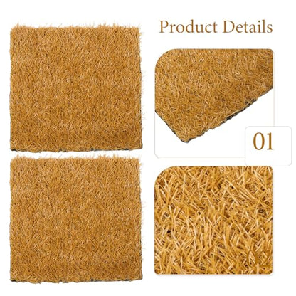 5PCS Chicken Pads for Nesting Box: Washable Nest Box Pads - 12"X12" Laying Hen Liners - Reusable Artificial Turf for Farm Coop Bedding