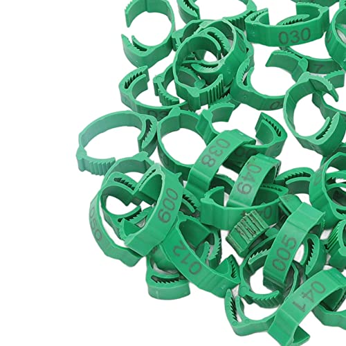 Bird Leg Rings 1-50 | Numbered Chicken Identification Bands for Bantam/Finch/Lovebird/Quail | Reusable Plastic Poultry Leg Bands | 6 - Slot Adjustable Design