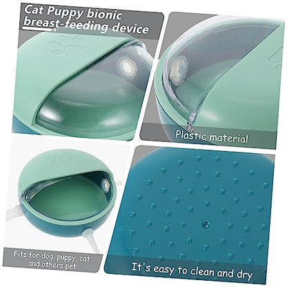 FRCOLOR 2pcs Material Puppy Kitten Nipples Feeder Bowl Kitten Food Bowls Puppy Feeder Comfortable Nipples - color: Bluex2pcs