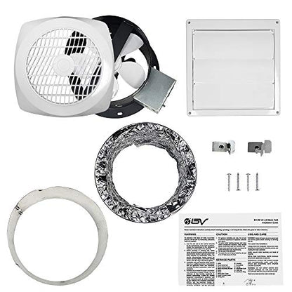 BV Ventilation Exhaust Fan for Home 70 CFM - Wall Fan 4.0 Sones Quiet Airflow, Rooms up to 85 sq ft, Room to Room/Rooms to Outdoor, 6" Diameter, Customizable Vent Fans, Removes Odors, Humidity & Smoke