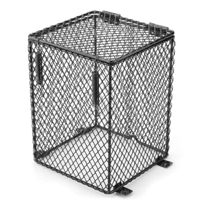 Hffheer Heater Guard Anti-Scald Reptile Heating Lamp Shade Heat Lamp Light Mesh Cover Day Night Ceramic Light Bulb Heating Lampshade(Cubiod)