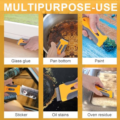Razor Blade Scraper Tool with 15pcs Extra Blades, Multi-Surface Glass Stove Top Scraper for Paint, Window, Old Label, Decal Sticker, Ceramic Cooktops, Ovens - color: Small Razor Blade Scraper