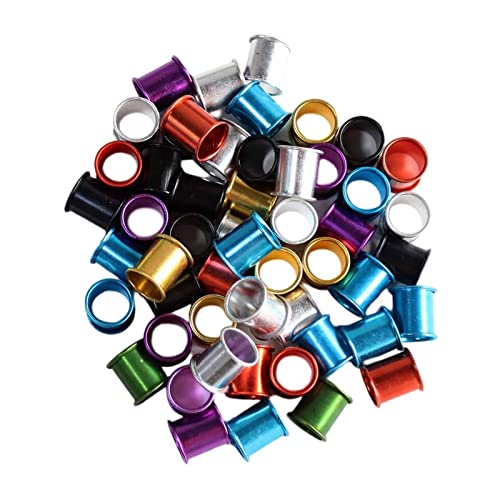 100 Pieces Pigeon Foot Rings Aluminum Bird Leg Bands Identification Clips for Chicks Bantam Finches Dove Supplies Suitable for Pet