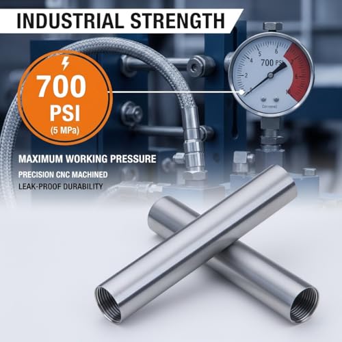 CONSTELLAR 304 Stainless Steel Pipe Nipple - 1" NPT Male x 1" NPT Female Threaded Fitting, 12 Inch (300mm) Length 3mm Wall Thickness Heavy Duty Seamless Pipe Nipple for Water Gas Oil fluid (1 Pack) - size: 1" NPT Male x 1" NPT Female, style: 300mm (12 inc