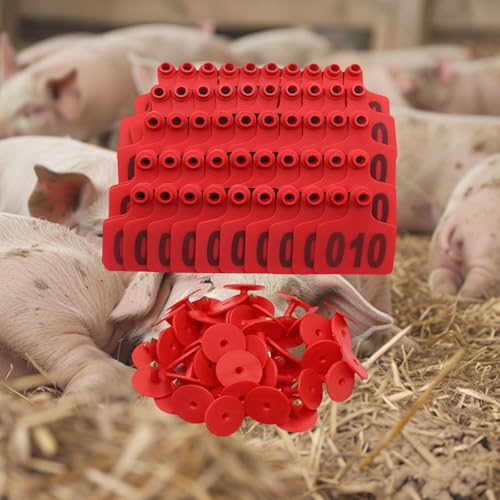 100 Pieces Ranch Animal Ear Markers Built from Gentle Yet Tough Substance Perfect for Labeling Caprine and Pigs Permanent Ear Identifiers - color: Green