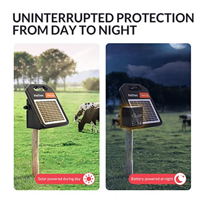 Electric Fence Chicken Netting Kit - Electric Poultry Netting, 48" x 164' Electric Fence Netting with 0.16 Joule Solar Electric Fence for Chickens, Ducks, Turkeys, Easy Installation