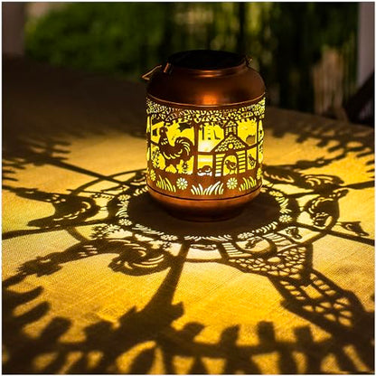 Chicken Solar Lanterns Outdoor Waterproof,Hanging Solar Lights Chicken Gifts for Women Men Metal LED Decorative Light for Yard,Patio,Lawn,Tabletop,Pathway,Landscape,Garden Decor - style: Chicken