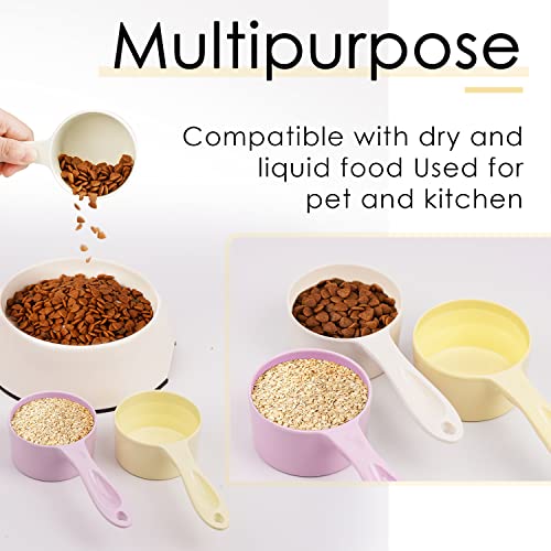 Super Design 1 Cup Dog Food Scoop for Container Melamine Measuring Scoop for Dogs Cats Birds and Rabbits Pet Food Feeding Scoop Dishwasher Safe - White - color: White - 1 Cup