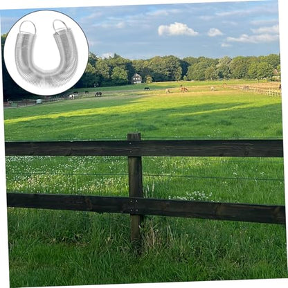 BESPORTBLE Door Handle Spring Replacement Fence Tension Springs Spring for Livestock Fence Replacement Fence Spring Livestock Fence Accessory Electric Fence Spring Gate Silver Stainless Steel