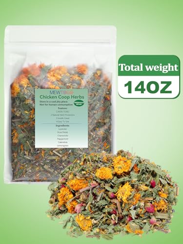 Chicken Nesting Herbs for Outdoor Indoor Chicken Coop - 14OZ Natural Egg-Laying Box Feed Herbs for Freshening Bedding Promote Egg Production - size: 14oz