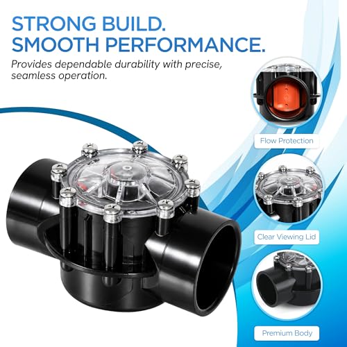 FibroPool 2 Inch Pool Check Valve – 5 PSI Spring Loaded, CPVC, Non-Lube PTFE Seats – Backflow Prevention for Pools, Spas, Heaters, Salt Systems & Chemical Feeders