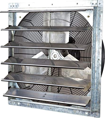 iLiving - 24" Wall Mounted Exhaust Fan - Automatic Shutter - Variable Speed - Vent Fan For Home Attic, Shed, or Garage Ventilation, 4244 CFM, 6200 SQF Coverage Area (Power Cord Not Included) - size: 24 Inches