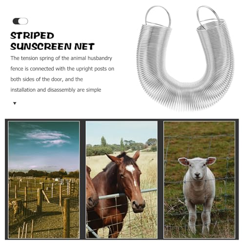 KESYOO Stainless Steel Spring Gate Handle for Electric Fence Livestock Fence Accessory Tension Spring Replacement Part for Pasture Gates