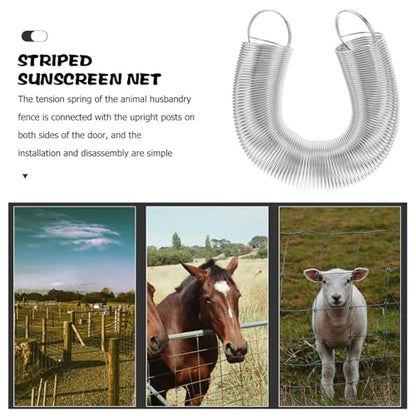 KESYOO Stainless Steel Spring Gate Handle for Electric Fence Livestock Fence Accessory Tension Spring Replacement Part for Pasture Gates
