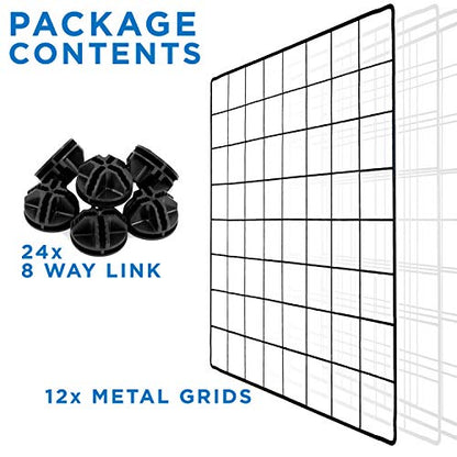 Work-It! Pet Playpen, Foldable Metal Exercise Pen | Small Animal Cage Indoor/Outdoor Metal Wire Fence for Rabbits, Guinea Pigs, Small Animals | Portable Kennel Crate Fence with Configurable 12 Panels