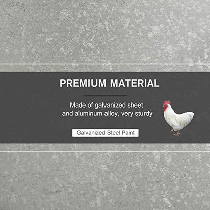PawHut 25 lbs Capacity Automatic Chicken Poultry Feeder with a Galvanized Steel and Aluminium Build, Weatherproof Design - size: 16.5" L x 20" D x 11.25" H
