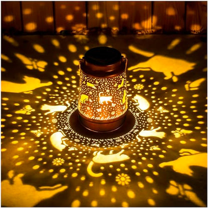 Cat Solar Lanterns Outdoor Waterproof Hanging Solar Lights Cat Gifts for Women Men Metal Decorative LED Cat Lanterns for Garden Decor,Yard,Patio,Lawn,Pathway,Landscape - style: Cat