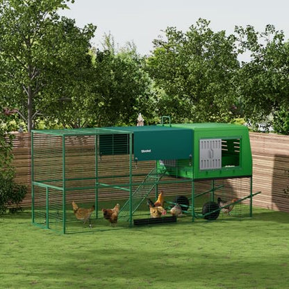 Durable Tall Plastic Large Chicken Coop with Run Outdoor - Easy Assembly Ajustable Portable Chicken House with Insulated Besting Boxes, Waterproof Cover, Clean Drawer, Mobile Wheels (Extend) - size: Extend
