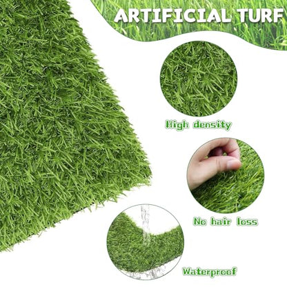 6 Pack Chicken Nesting Box Pads - 12"x12"x1" Washable Artificial Grass Liners for Chicken Coop, Laying Hens, Pet Garden (Indoor/Outdoor Use)(6)