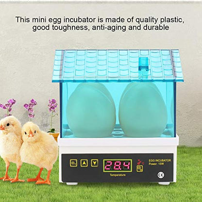 Automatic Temperature Control Incubator, Liquid Crystal Digital Display Incubator for Chicken Quail Experiment with 4 Sheets Humidity Maintenance Home Use for Children Education (Us Plug 110V)