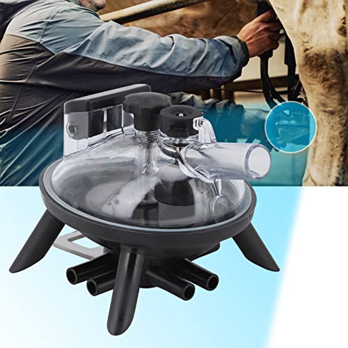 TOPINCN Milking Claw for Cow Milking Machine, 240cc Capacity, PC Material, 13cm Height Milk Collector Tool