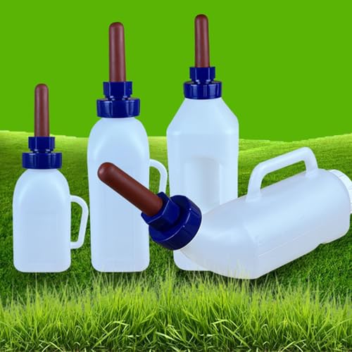 Large Capacity Livestock Milk Container Feeding Bottle with Leakproof Nipple Easy Refilling Mouth for Fawns Nursing - style: 1 liter capacity