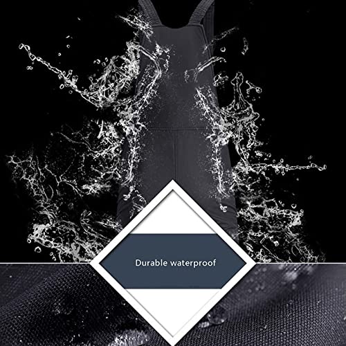 Yoawdats Women's Ski Snow Bibs Pants Insulated Water Resistant Winter Skiing Overalls Ripstop Windproof Snowboard Jumpsuits - color: Black, size: X-Large