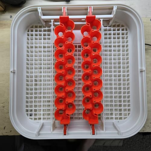 Egg Basket for Maticoopx 30 & Kufika 24 Incubator, 3D Printed Hatching Basket Replacement, Durable Egg Holder Tray for Chicken, Quail & Poultry Incubation (Red, 2 Jumbo S Baskets) - color: Red, size: 2 Jumbo S Baskets