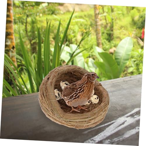 Milisten 2pcs Small Pet Sleeping House Woven Chicken Nesting Box Egg Laying Coop