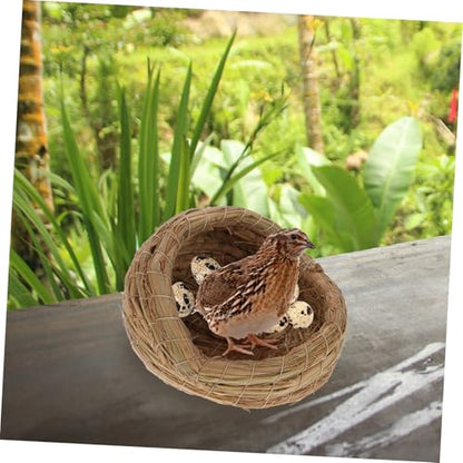 Milisten 2pcs Small Pet Sleeping House Woven Chicken Nesting Box Egg Laying Coop