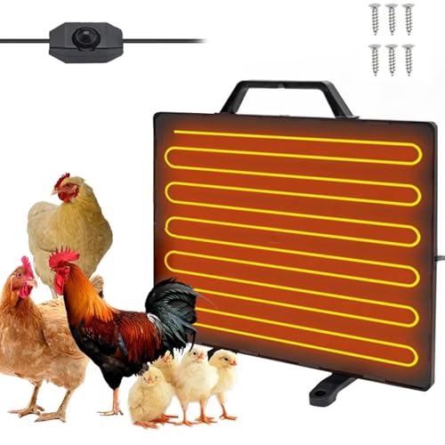 Chicken Coop Heater, 140W Electric Brooder Heater, Poultry Heating Panel, with Handle, Can Be Hung, Temperature Adjustable, for Inside and Outdoor Pet