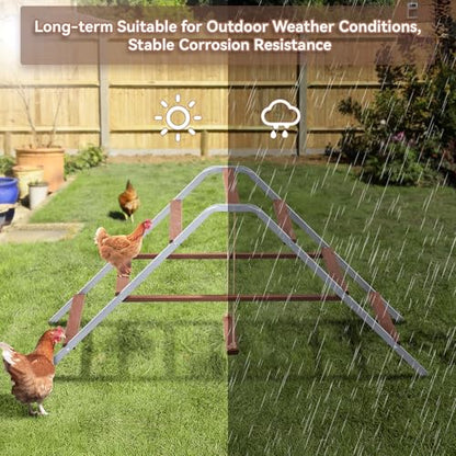PETSFIT Chicken Roosting Bar-Solid Wood and Rustproof Iron Design, Chicken Perch with Swing for Healthy Poultry-Ideal for Backyard Coops, Farms, Easy to Assemble and Clean - size: 62"Lx24"Wx28"H