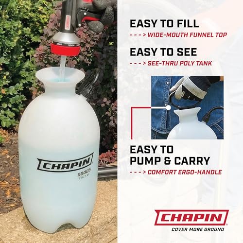 Chapin 1-Gallon Pump Sprayer, Easy Use for Home & Garden, 2pk | Durable lightweight tank; ideal for weed control, plant care and cleaning with adjustable nozzle, long hose and easy pump - style: 1 Gallon, 2 Pack