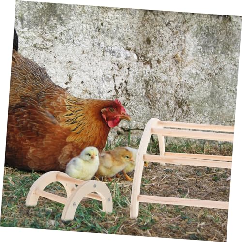 Toyvian 4pcs Chicken Training Perch Stand Set Wooden Roosting Rod for Hens and Outdoor Birds Adjustable Bird Perch for Poultry and Parrots