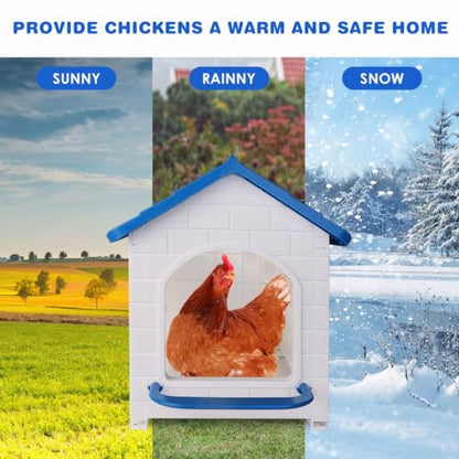 Waterproof Chicken Nesting Boxes for Chickens, Nesting Box for Laying Eggs, Washable Nesting Pad, Wall or Ground Mounted, Indoor & Outdoor Laying for Chicken, Duck, Rabbit, Poultry (1 Pack)