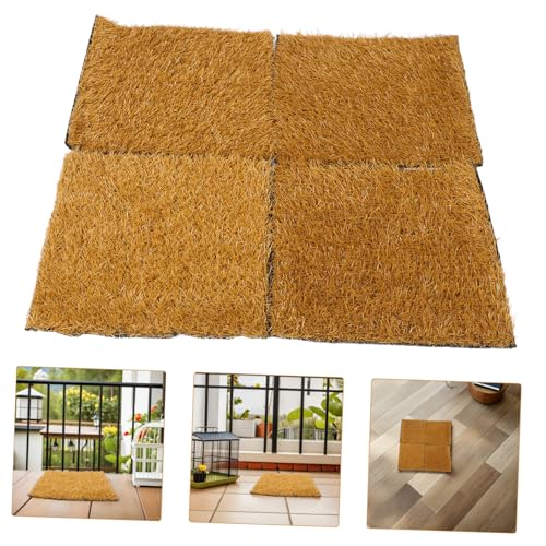 Yardwe 4pcs Reusable Nesting Pads for Chicken Coop Washable Artificial Grass Bedding Liners for Poultry Durable Hen Nest Mats for Comfortable Egg Laying Easy to Install Nesting Box