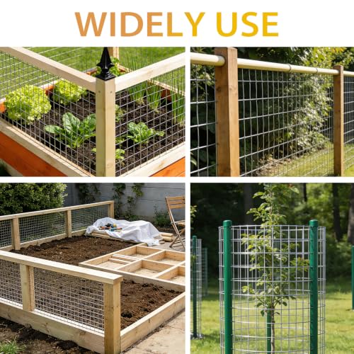 Hardware Cloth 16" x 50ft 19 Gauge, 1/2" Chicken Wire Fencing Galvanized Rust-Resistant, Wire Mesh, Poultry Animal Netting for Chicken Coops, Protective Barriers, Garden Fencing (Gloves Included) - size: 1/2" 16" x 50ft 19Ga