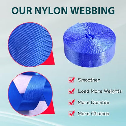 12 Rolls Nylon Webbing 1 inch 1.5 inch 2 inch Nylon Strap Webbing Straps Backpack Straps Nylon Belt, 10 25 50 3.3 Yards Webbing Strapping - size: 1.5 inch-10 yards, style: A-12 Colors