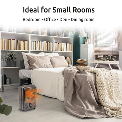 EZ-HEAT 1,500-Watt Portable Milkhouse Style Utility Space Heater with Adjustable Thermostat, Overheat Protection, and Safety Tip-Over Switch, Speckled Gloss, MTFH-01C - color: Gloss Black