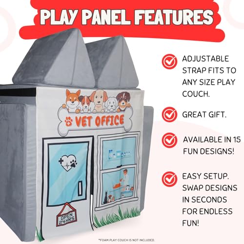 Couch Swag Play Panel for Childrens Foam Sofa Kids Couch - style: The Shops 3 Pack Bundle