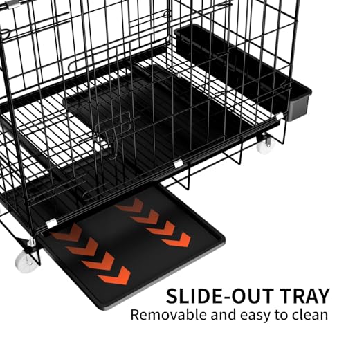 STILLCOVE Small Chicken Cage Outside: Wire Small Animal Cage with Wheels & Waterproof Cover for Guinea Pig Rabbit Bunny Ferret Hamster Dog Cat Duck Bird