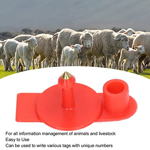 10pcs Blank Cattle Ear Tag, Handwritable Livestock Ear Tag Kit Animal Ear Label Ear Tag Applicator Cow Blank for Goats Sheep Pigs Cows Cattle